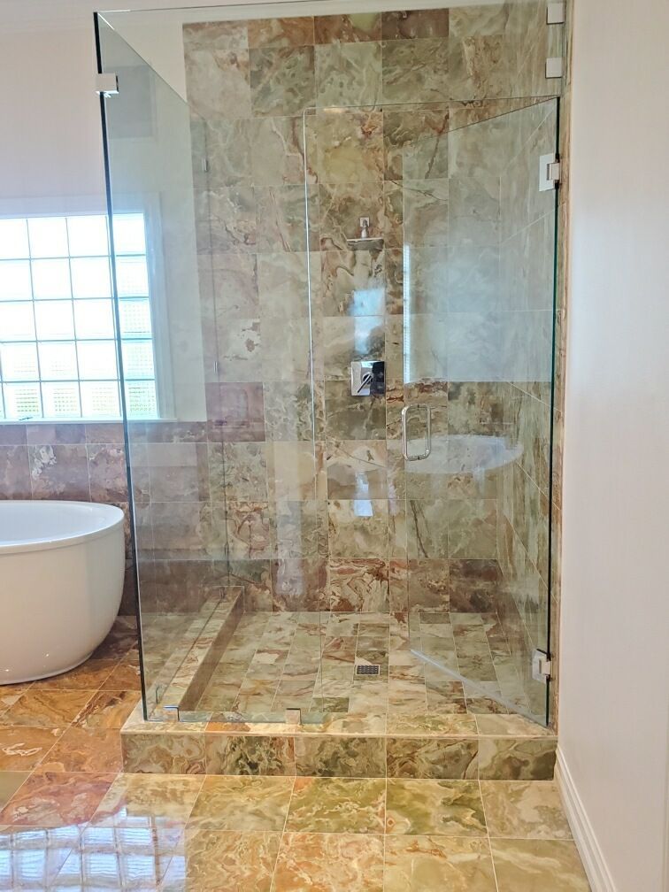 Newly Cleaned Shower Enclosure — Torrance, CA — Dandoy Glass