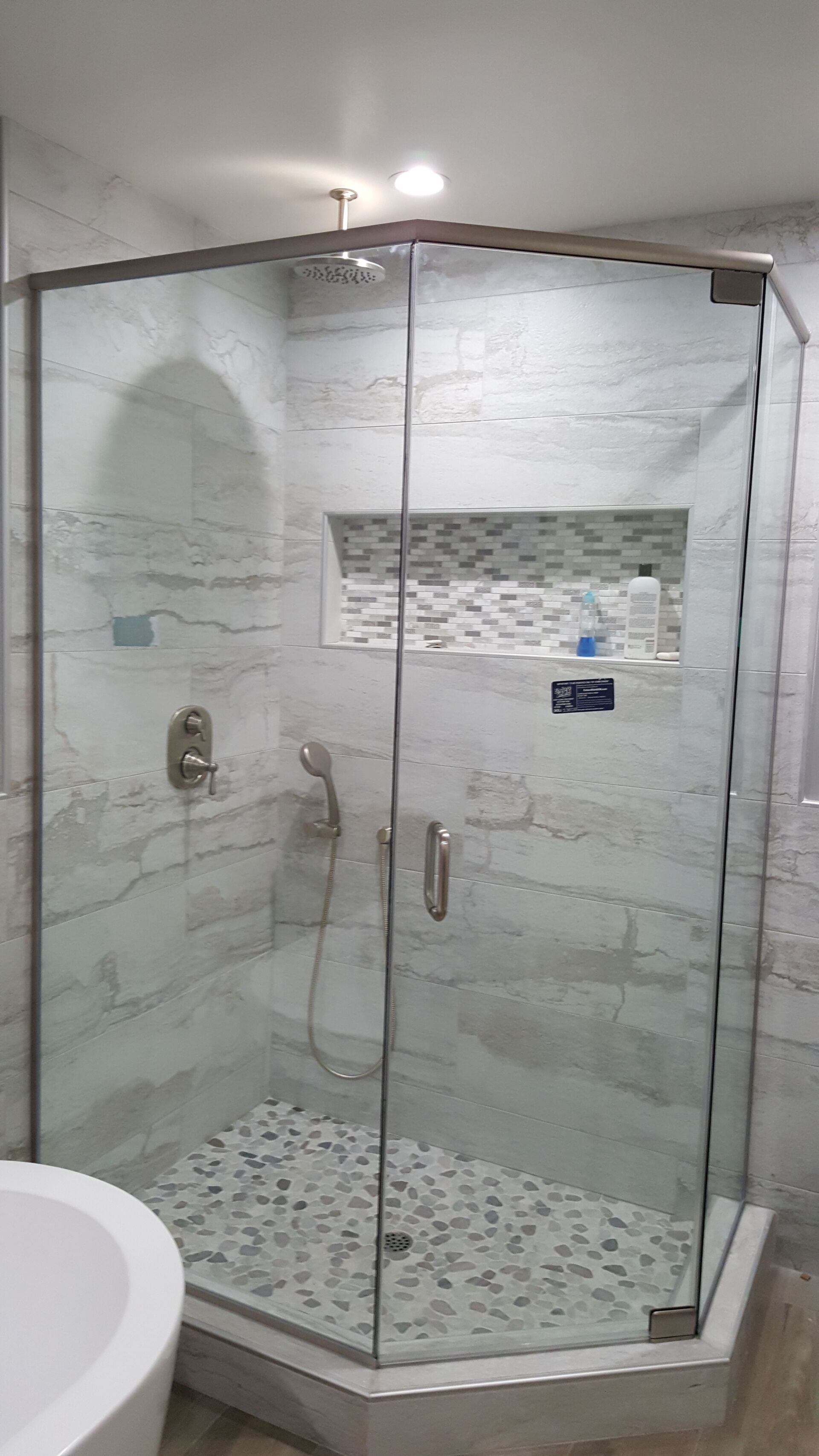 Modern Glass Shower Enclosure — Torrance, CA — Dandoy Glass