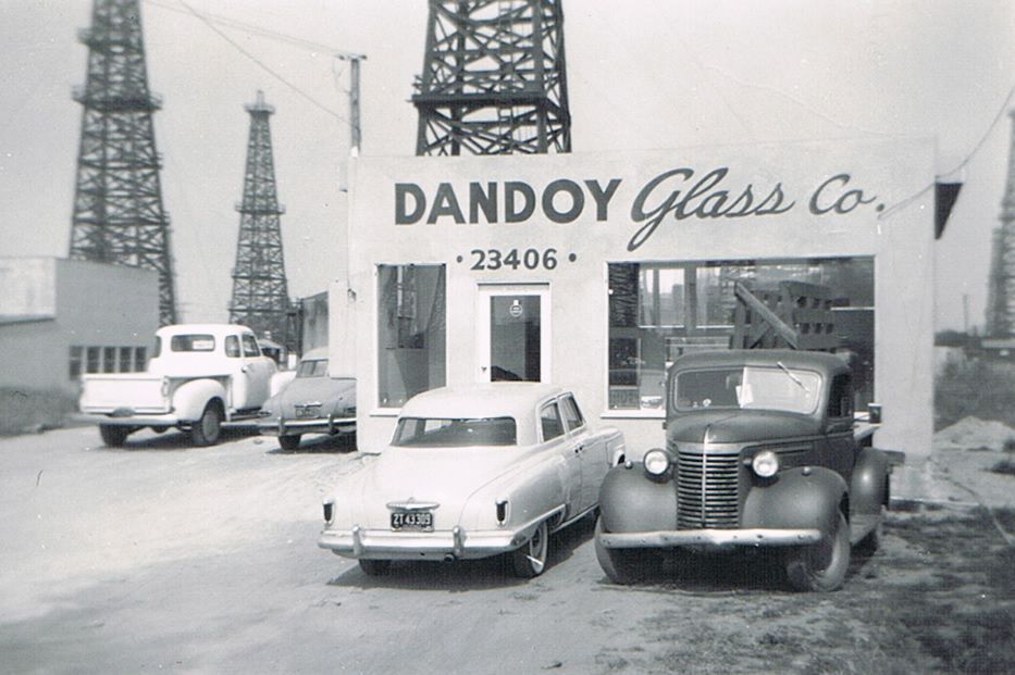 Old Picture Of Dandoy Glass Store Front — Torrance, CA — Dandoy Glass