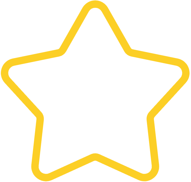 Yellow star outline.