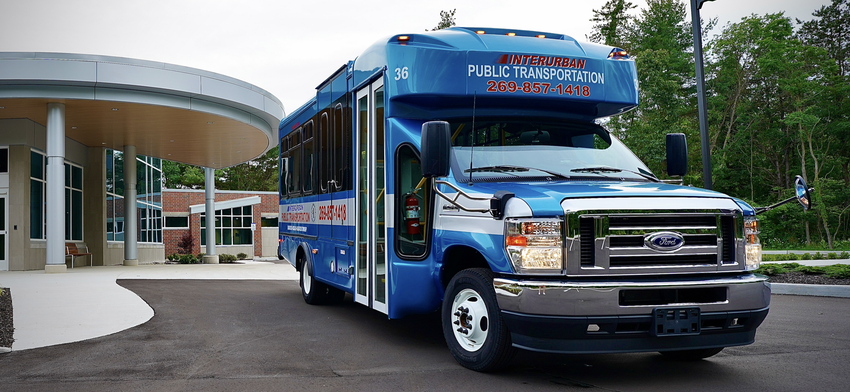 Interurban Bus #36 outside of the blue star medical centre
