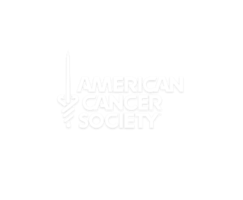 The american cancer society logo is white on a white background.