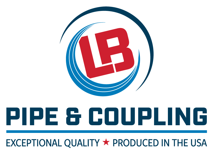 A logo for pipe and coupling that is produced in the usa