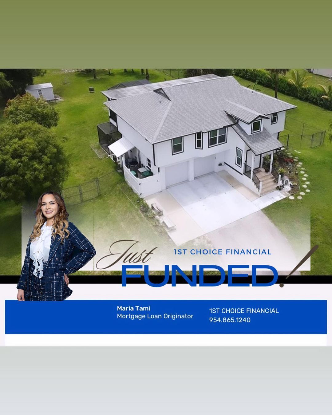 Woman, Maria Yates, and house with 