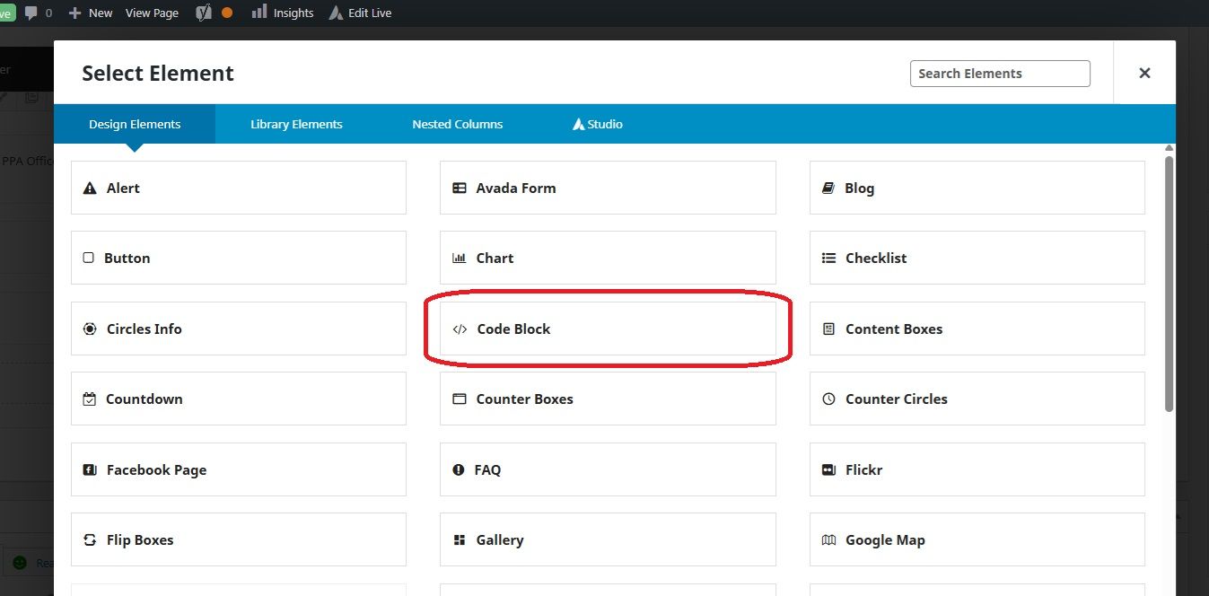 Avada Builder in Word Press