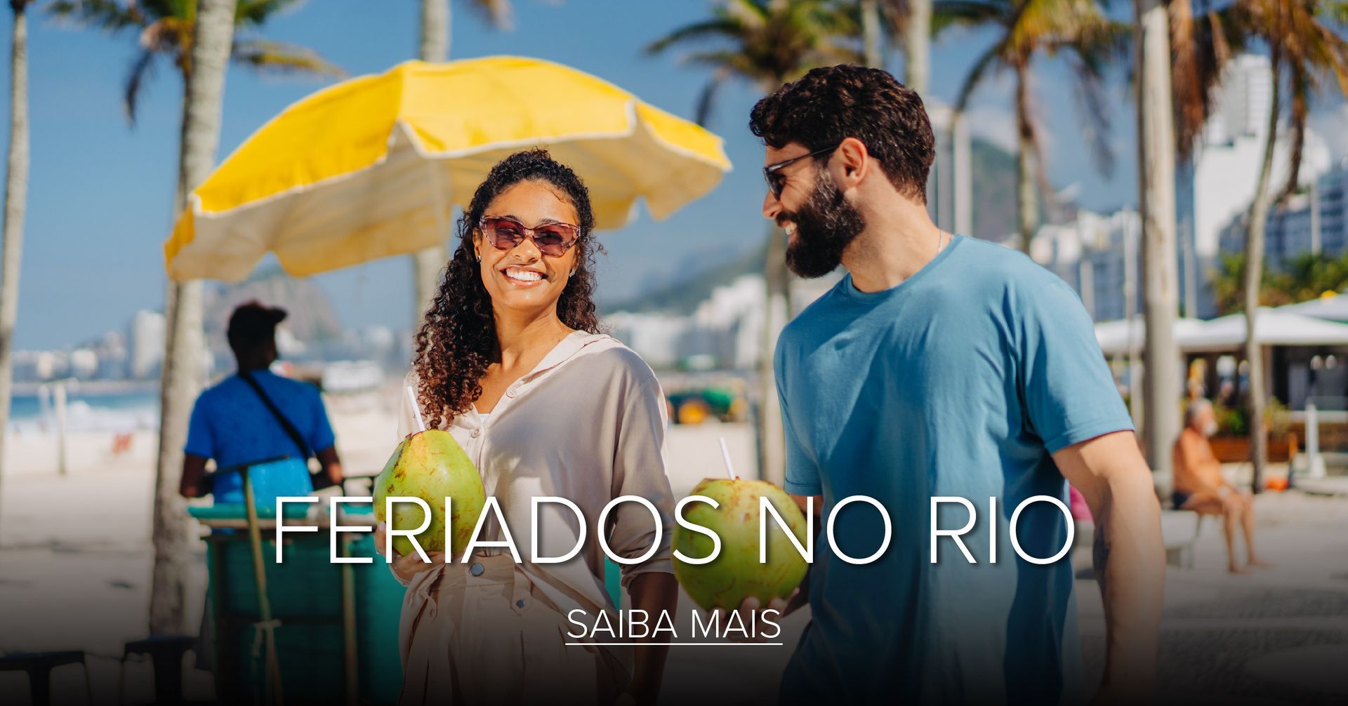 Fogos de artifício na praia de Copacabana.