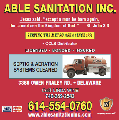 Able Sanitation Inc. Advertisement