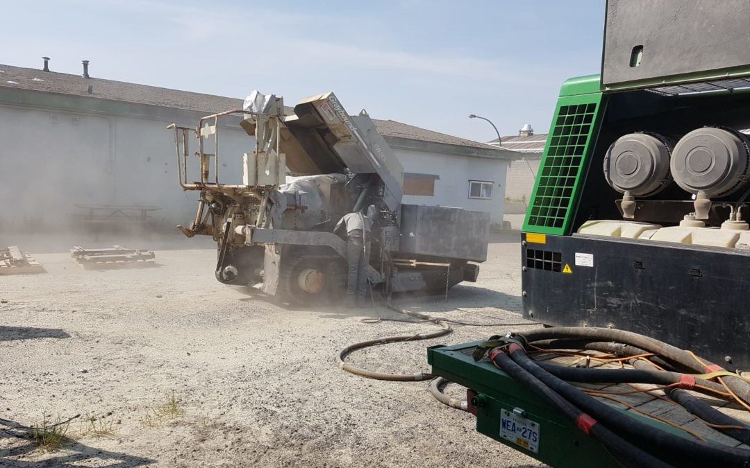 heavy equipment sandblasting and refinishing services in prince george bc, western canada