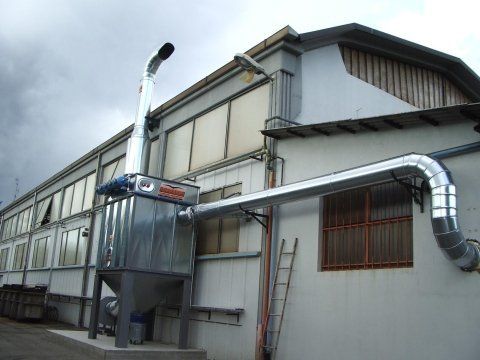 tubo esterno di un impianto di ventilazione