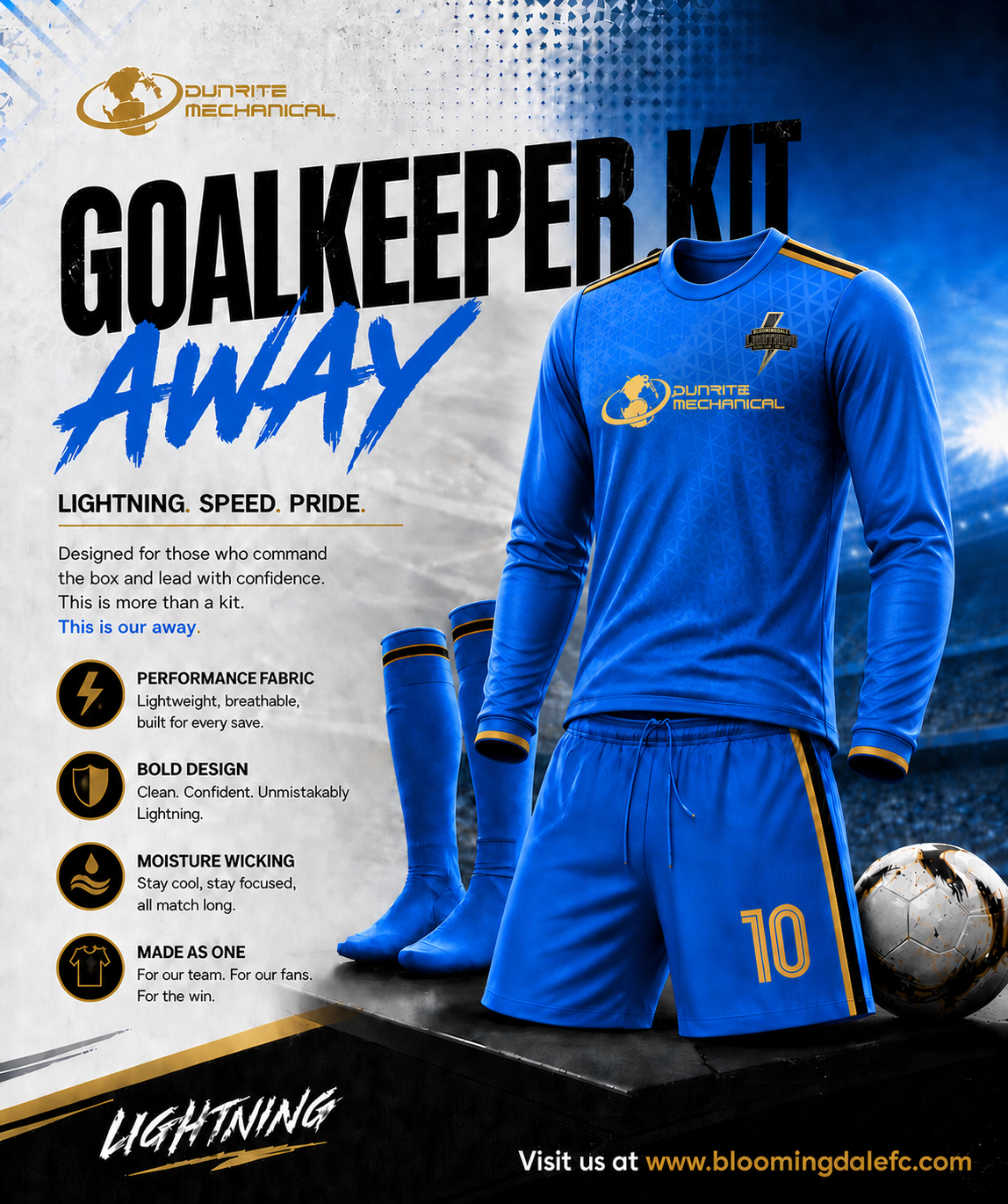 Long Sleeve Goalkeeper Kit (Home & Away)