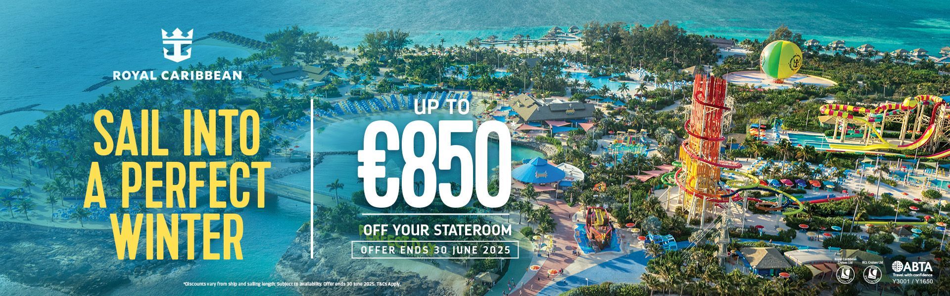Royal Caribbean Winter Sun savings banner