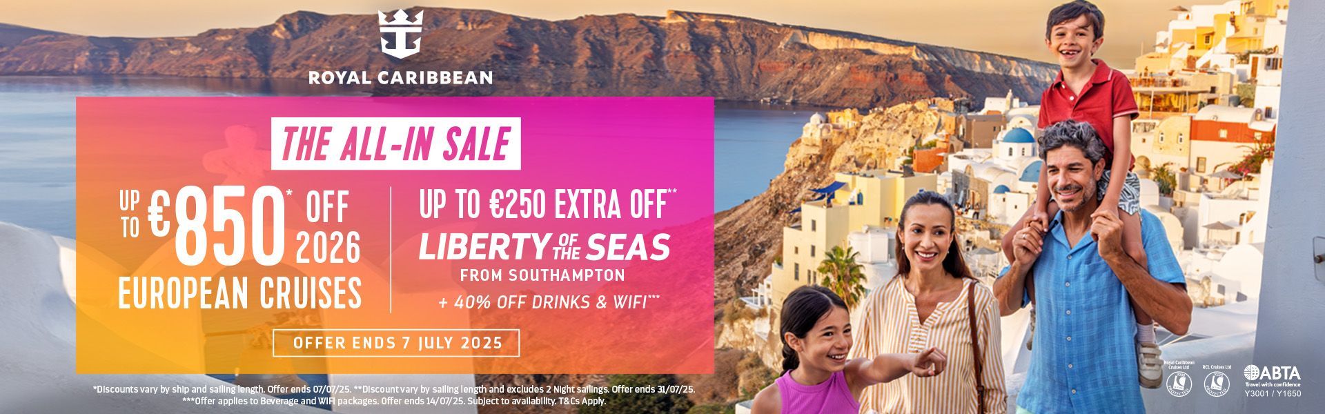 Royal Caribbean Winter Sun savings banner