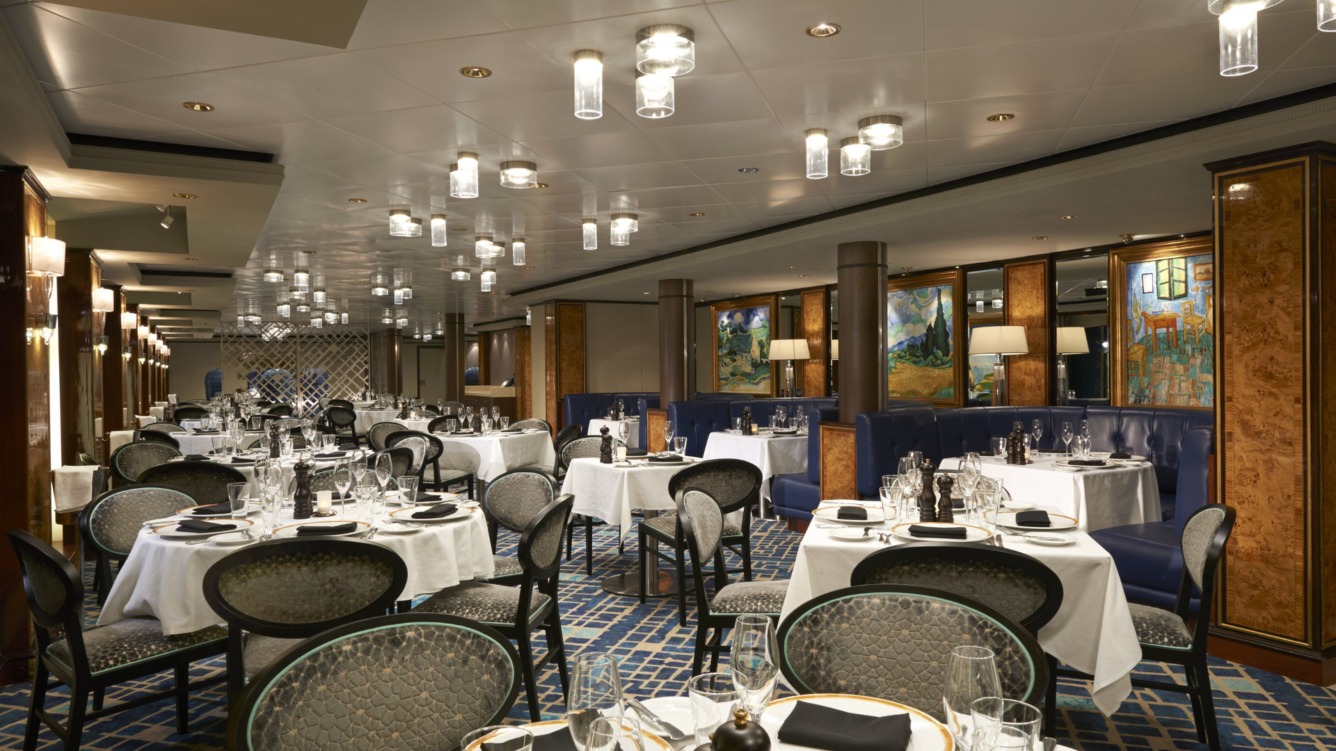 Inside tone of the specialty dining restaurants onboard Norwegian Cruise Line NCL