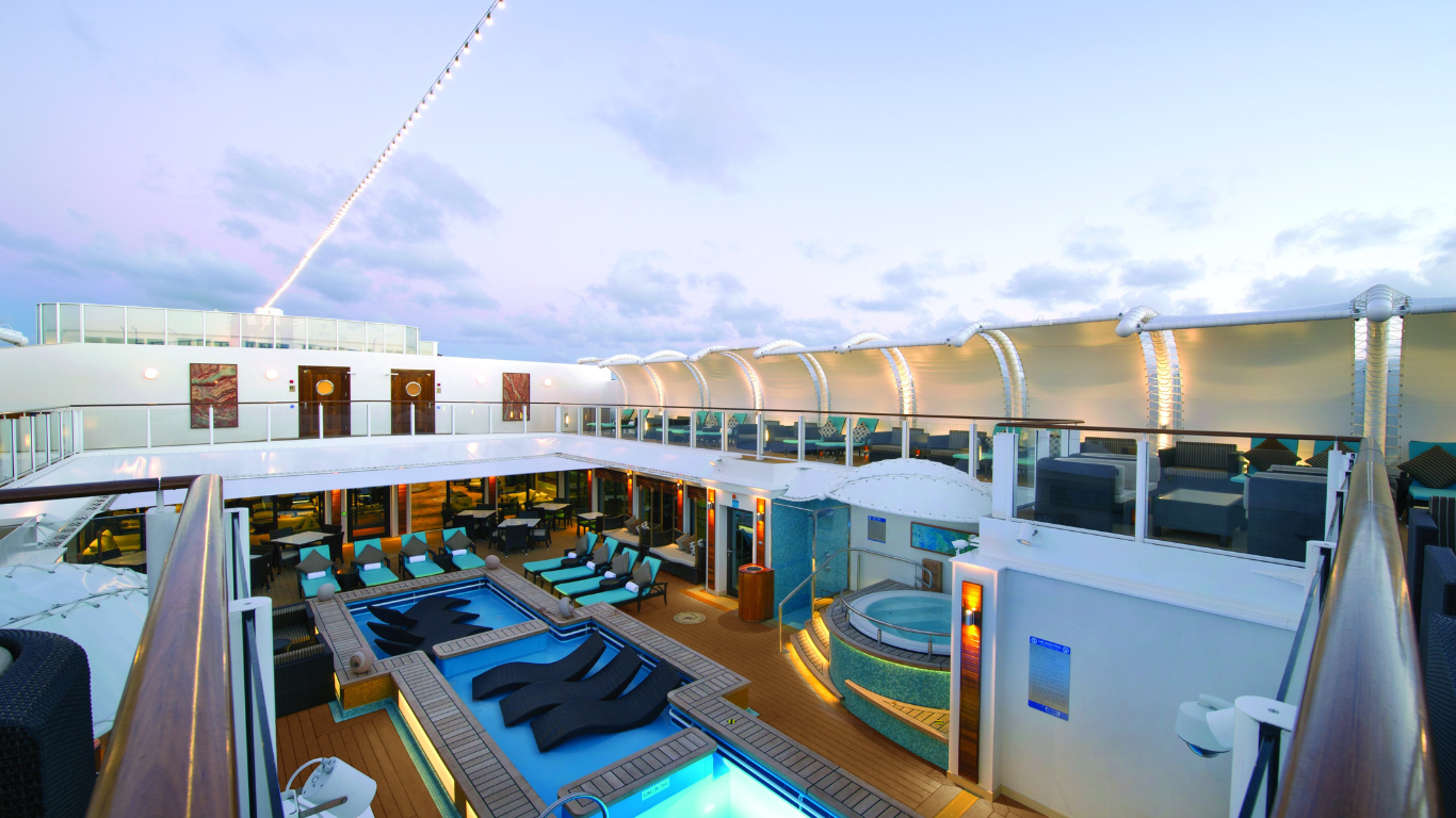 Luxury Cruise Ship area onboard Norwegian Cruise Line (NCL)