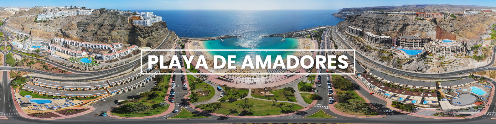 an aerial view of a beach with the words playa de amadores written on it . Barter's Travelnet 