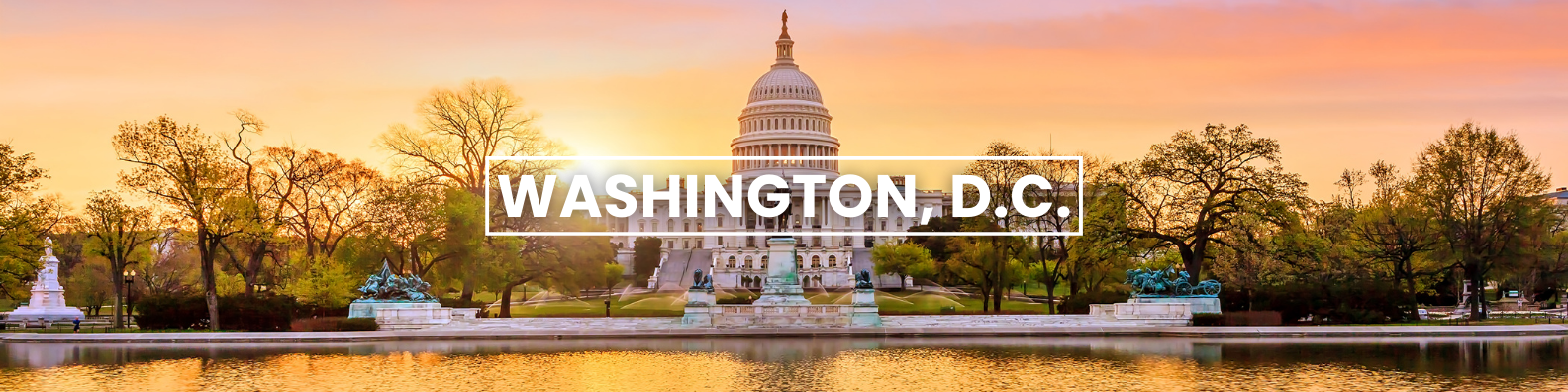 the capitol building in washington d.c. is reflected in the water . Barter's Travelnet 