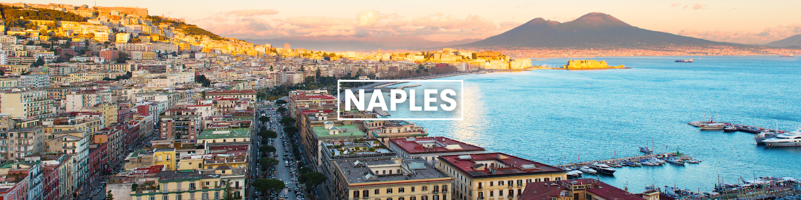 an aerial view of the city of naples with a volcano in the background . Barter'sTravelnet