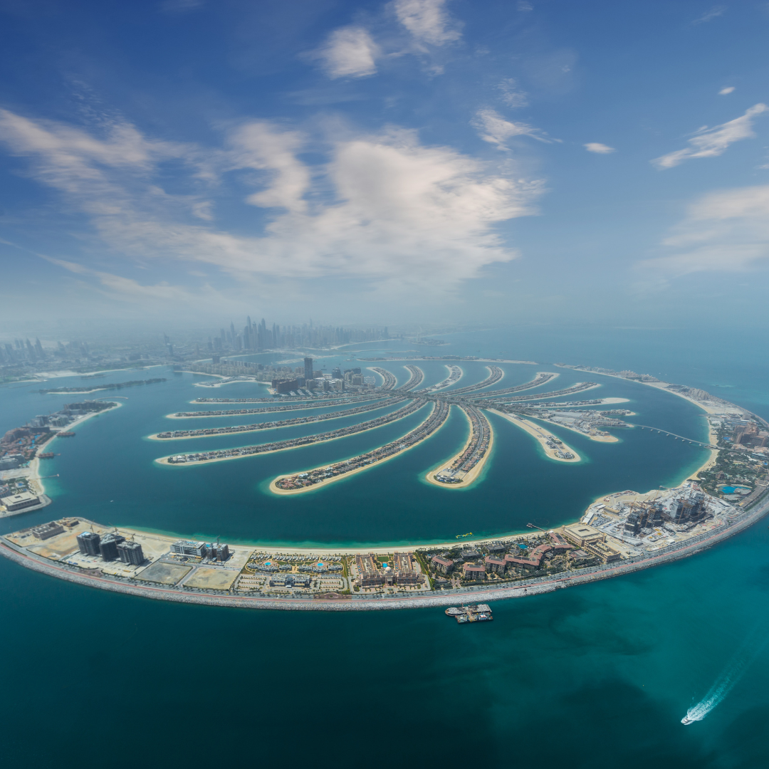 The Palm Islands, Artificial Islands, Palm Jumeirah, Deira Islands, and Palm Jebel Ali, Coast of Dubai, United Arab Emirates - Dubai Holidays Barter's Travelnet