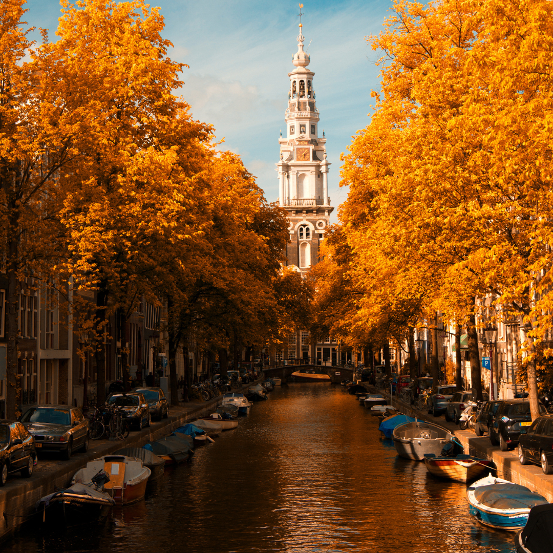 Beautiful Old Canal in Autumn at Amsterdam, Netherlands - Amsterdam Holidays Barter's Travelnet