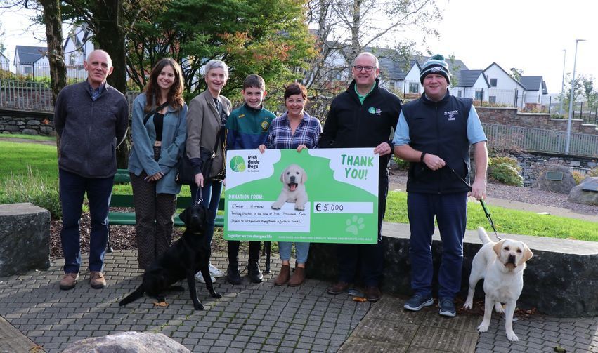 Irish Guide Dogs, Holiday Raffle winner Eimear Hannon, and family Voucher - Barter's Travelnet