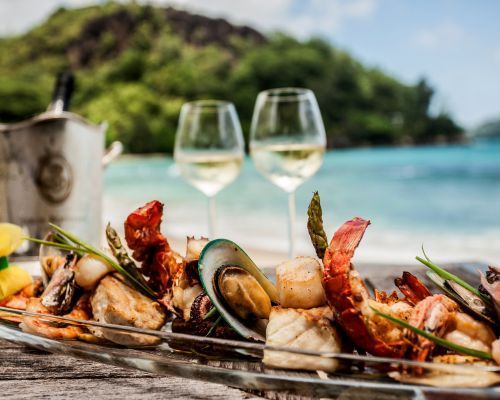 food on beach