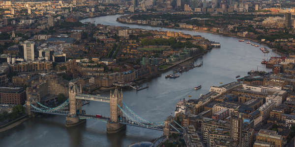 London City Aerial Picture of The River Thames - Blog Post Barters Travelnet