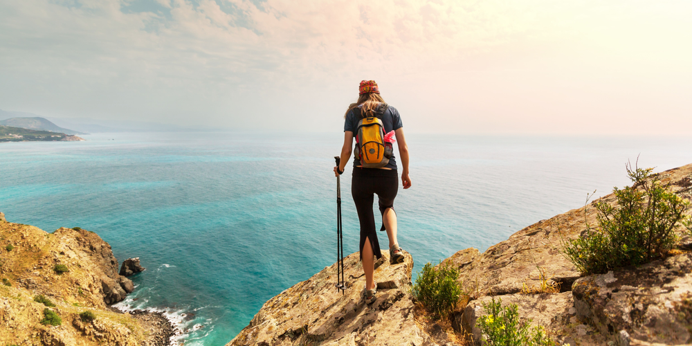 Camino de Santiago Woman in a Cliff - Blog Post Barters Travelnet