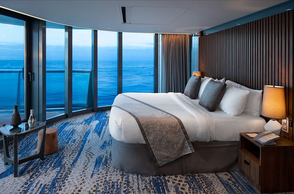 A Romantic Voyage for Valentine's Day, Celebrity Ascent Celebrity Cruise Ship Bedroom - Blog Post Barters Travelnet