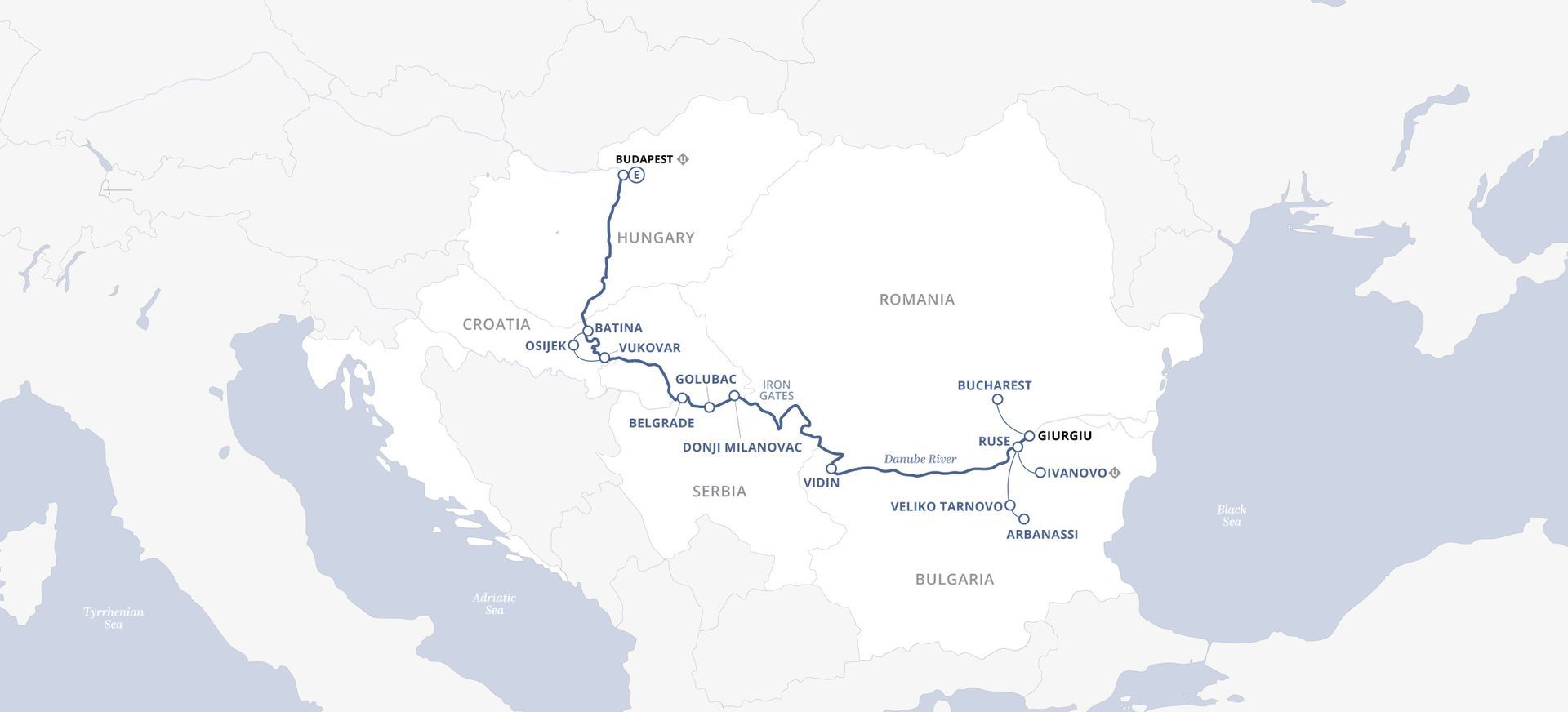Itinerary map