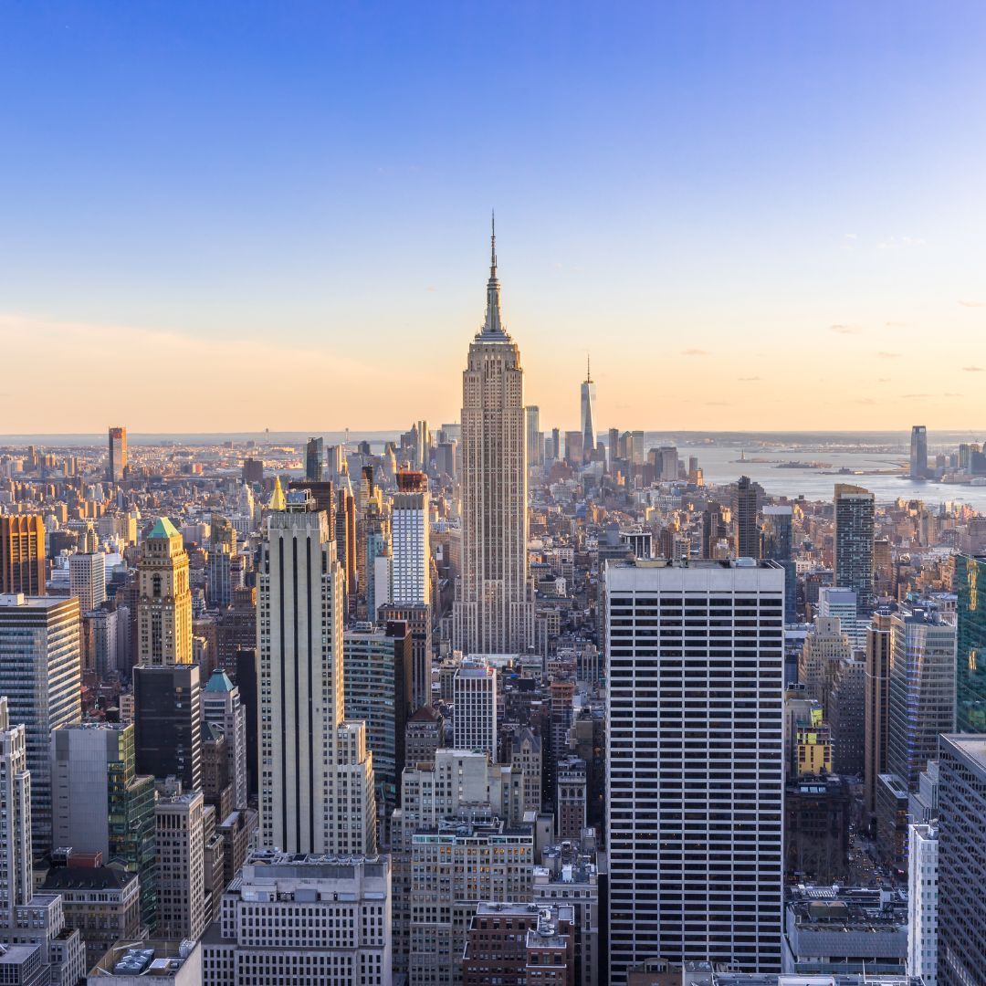 new york city cityline with the empire state building