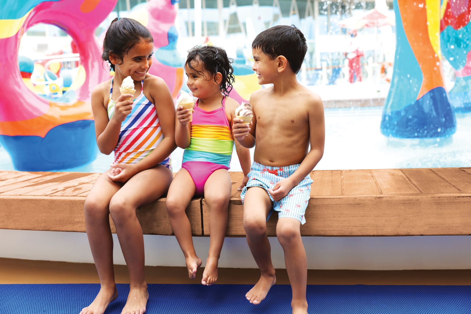 The Ultimate Family Holiday:  Introducing Icon Of The Seas, Kids Eating Ice Cream, Royal Caribbean - Blog Post Barters Travelnet