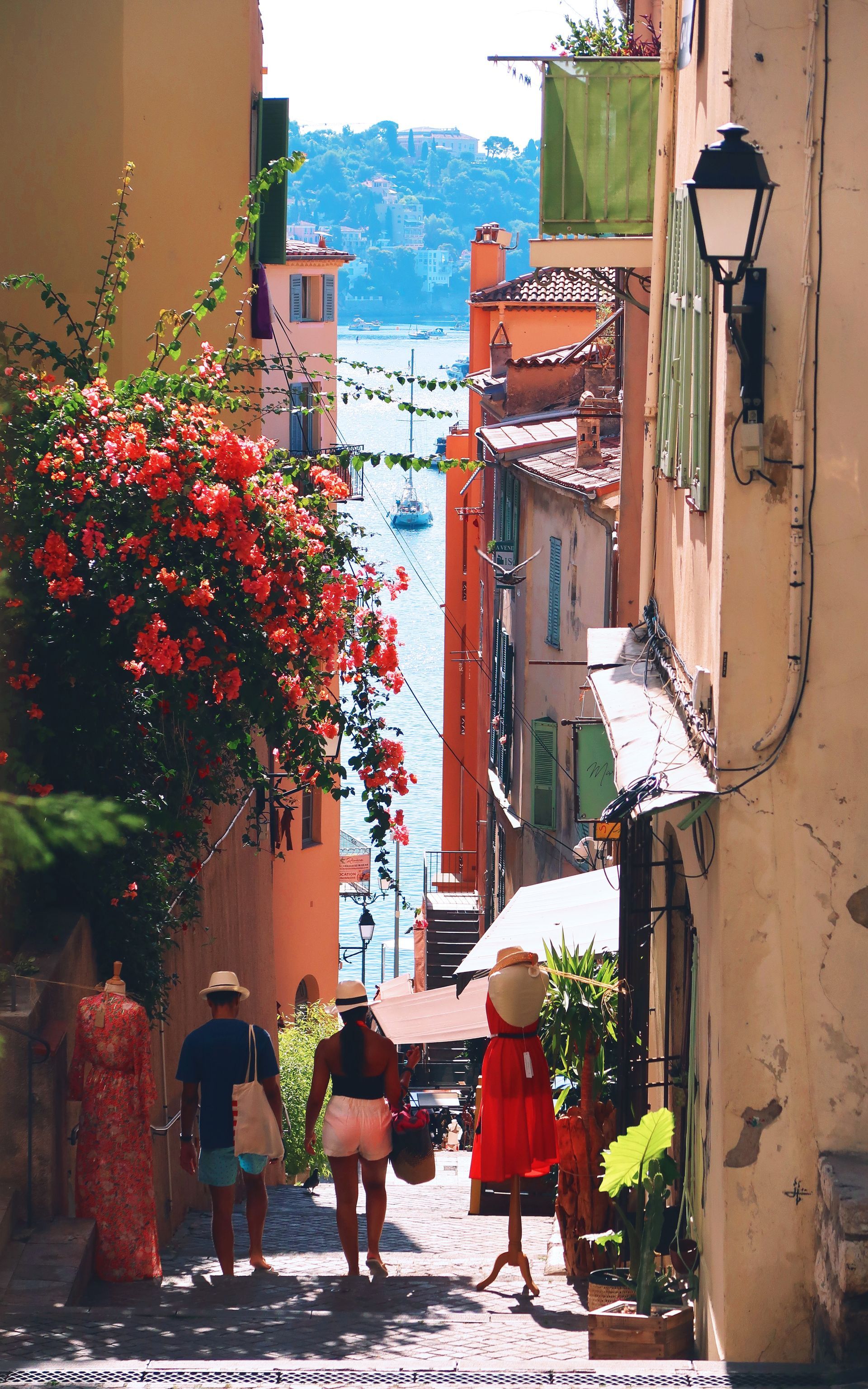 Villefranche Sur Mer, France, Narrow Streets and Historic Houses of Old Town Quarter with Rue de l’Eglise street - Nice Holidays Barter's Travelnet