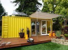 yellow shipping container home