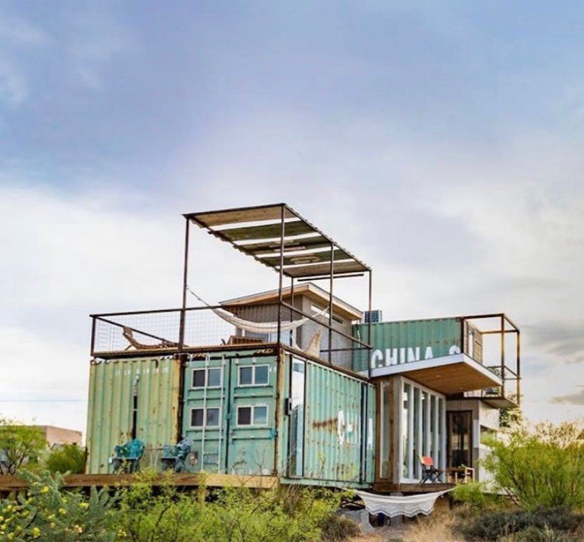 teal and green cargo home