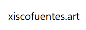 Un logotipo para un sitio web llamado xiscofuentes.art