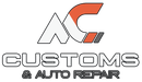 Logo for AC Customs & Auto Repair: White and orange "AC" letters, text "CUSTOMS & AUTO REPAIR".