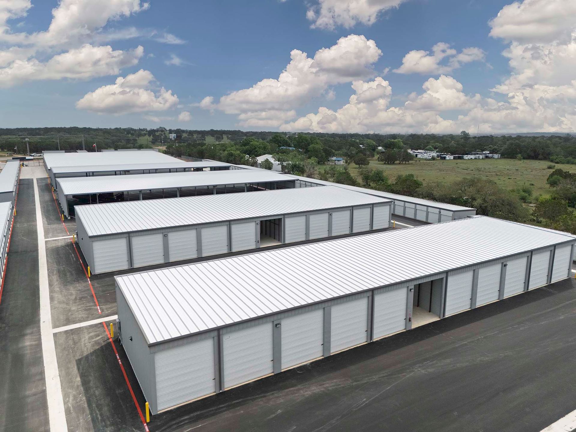 Affordable enclosed units for storing a boat or RV are available near New Braunfels, TX at a brand new facility