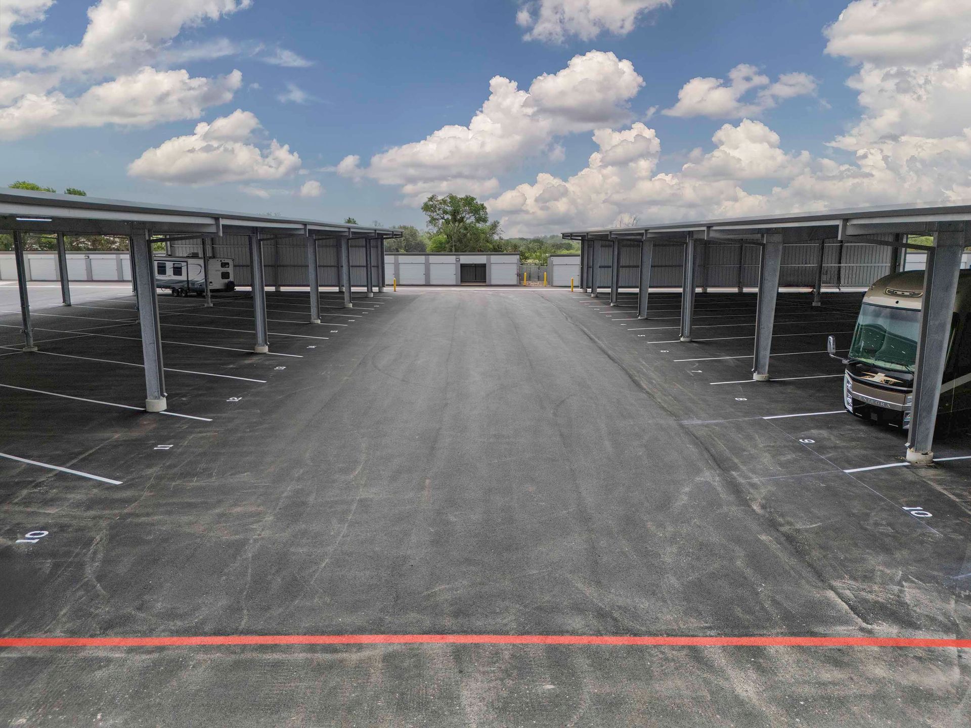 Covered storage for Boats and RVs that are used on Canyon Lake, TX and stored near New Braunfels, TX