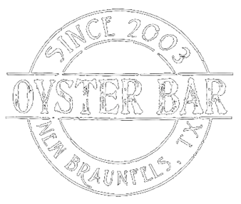 Oyster Bar logo, black text on white, circular with 