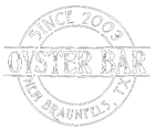 Oyster Bar logo, circle design, reads 