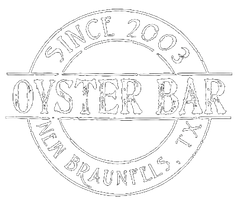 Oyster Bar logo, circle design, reads 