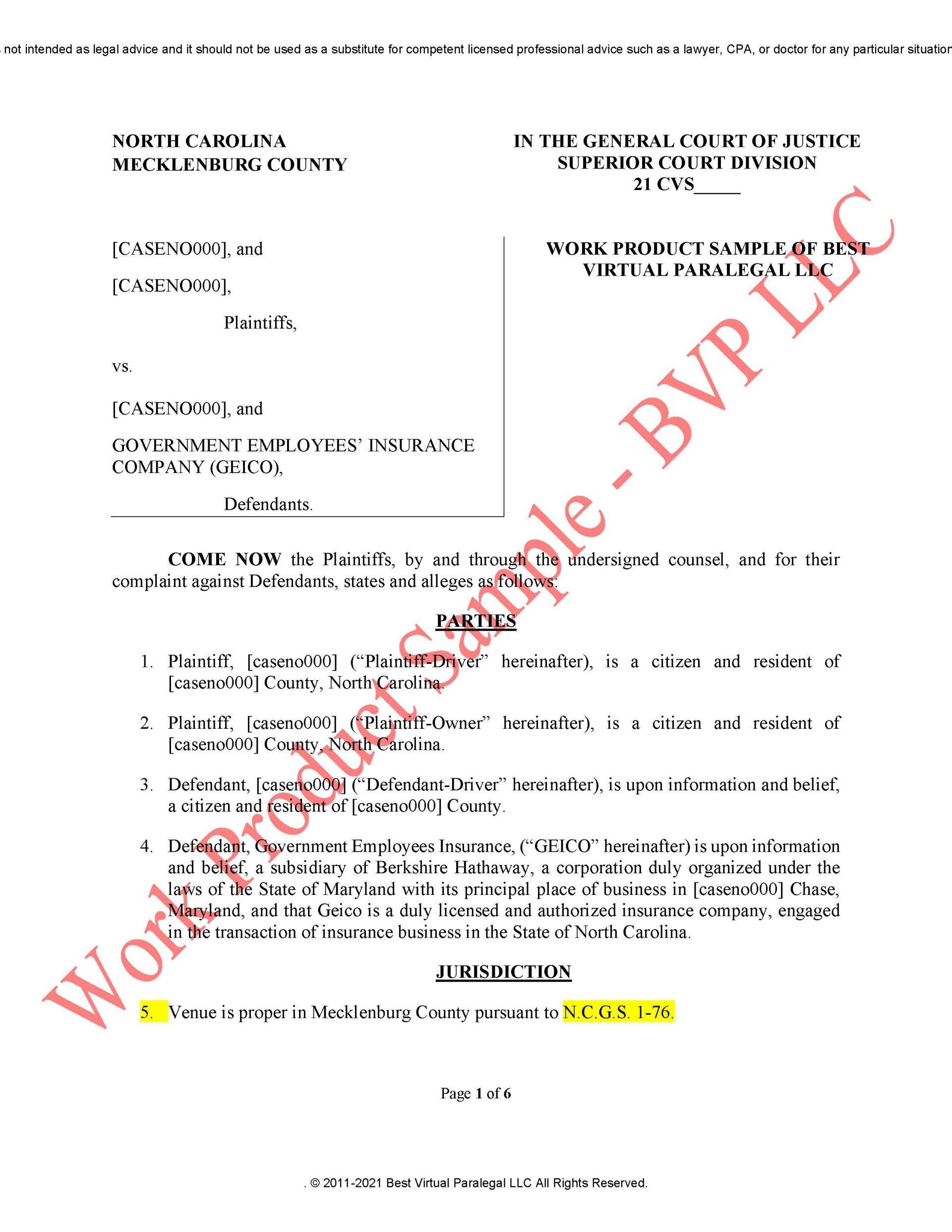 A black and white document with the words `` word processing sample - bvp llc '' written on it.