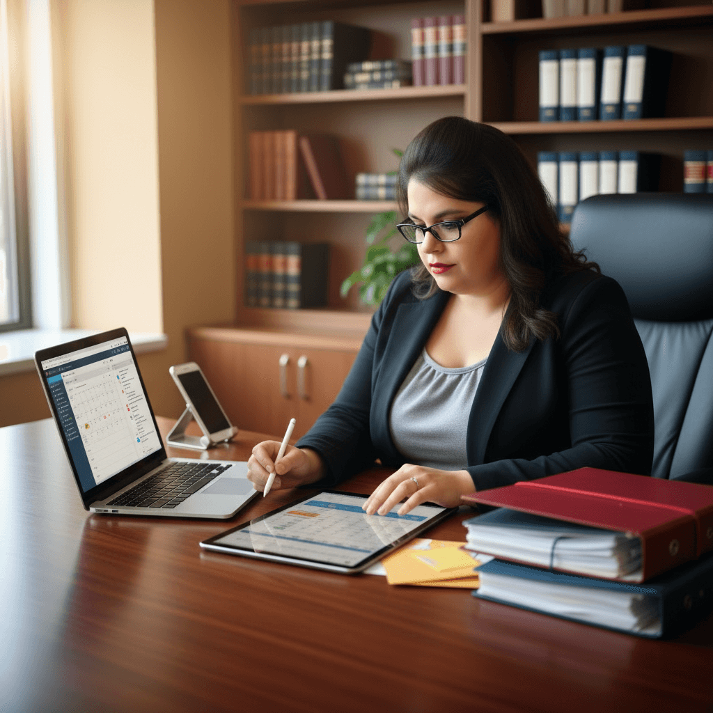 Holly at Best Virtual Paralegal LLC (BVP) working after a holiday.