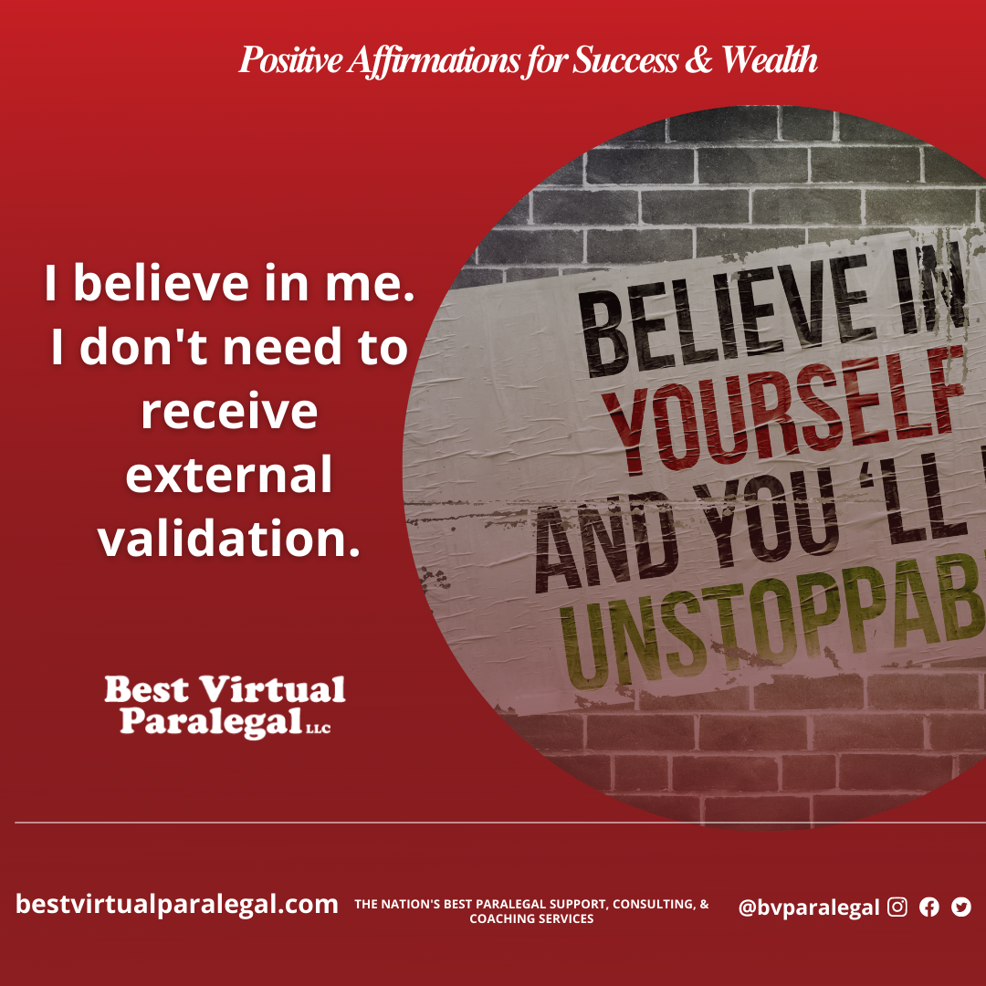 Affirmations for paralegals and attorneys by Best Virtual Paralegal