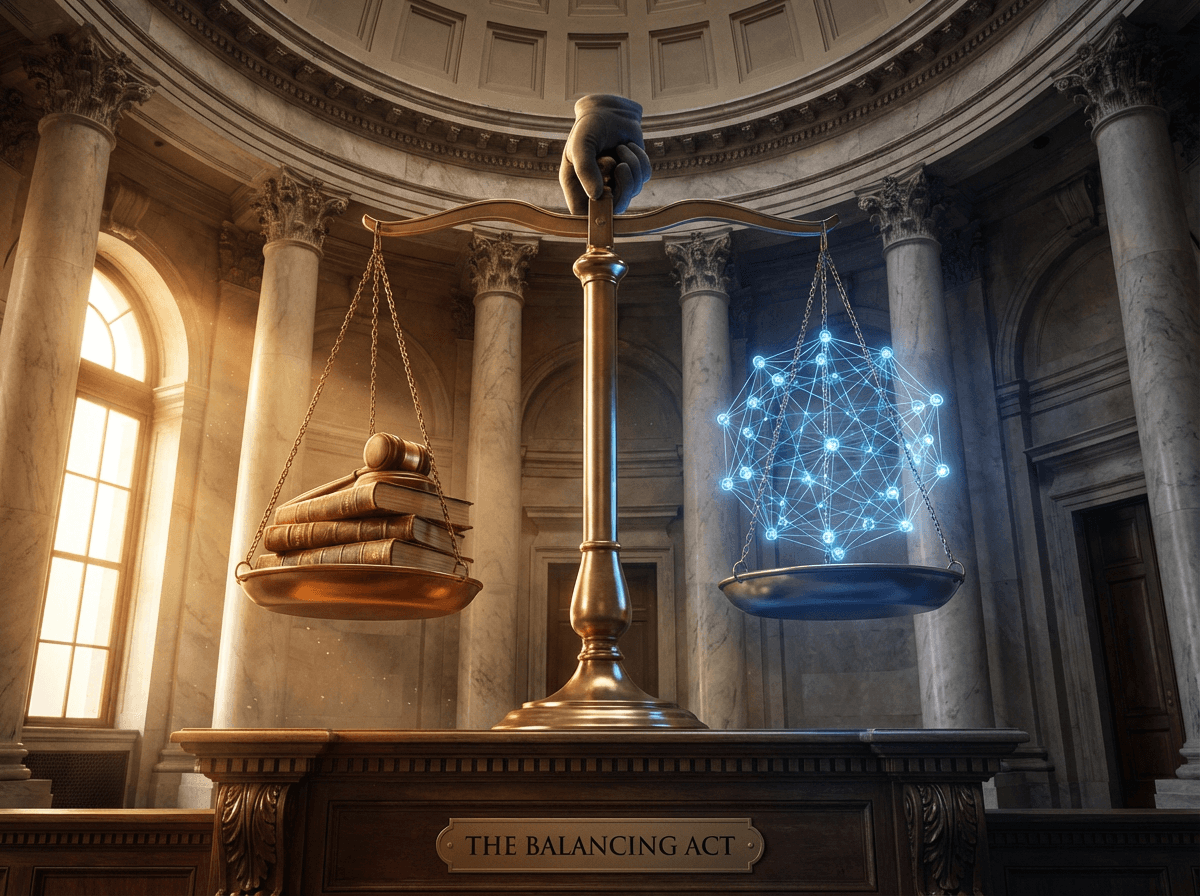 AI and the court of law and court rules - Balancing Act