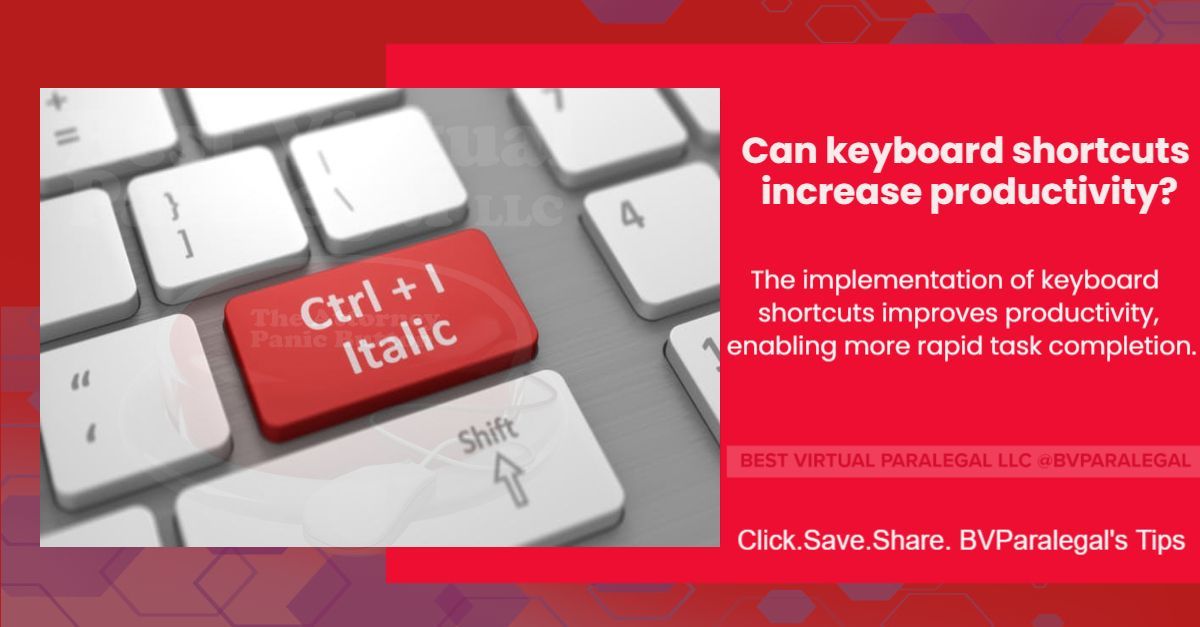 Best Virtual Paralegal's Productivity Tips Keyboard