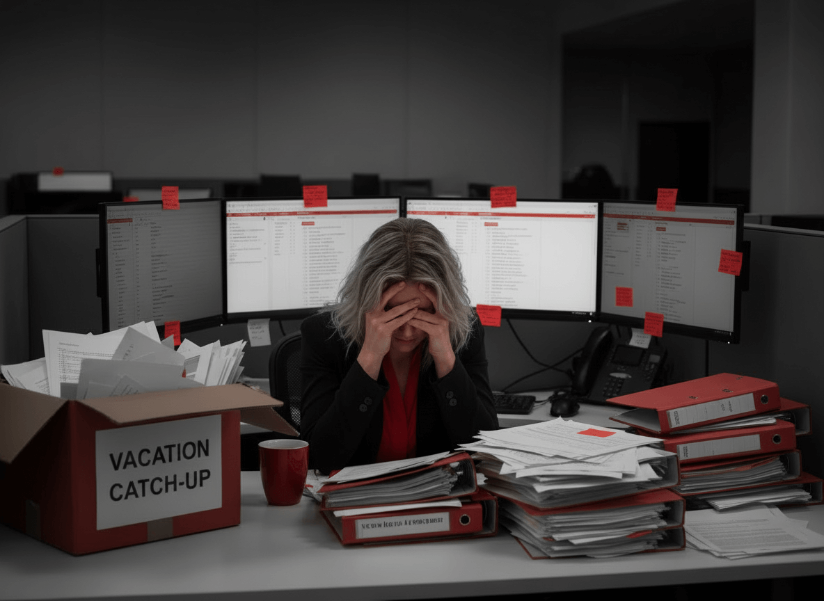 A paralegal overwhelmed