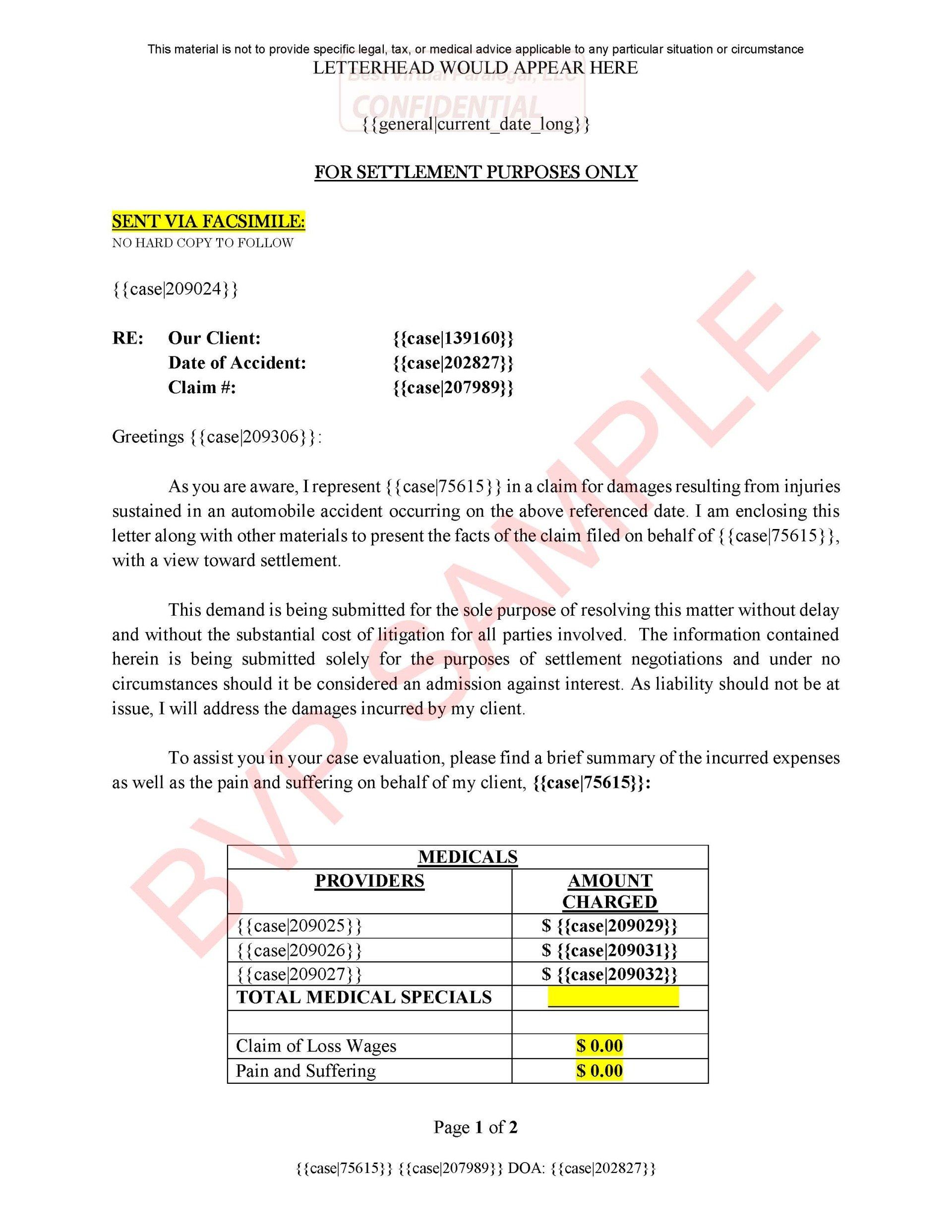 Simple Demand Letter