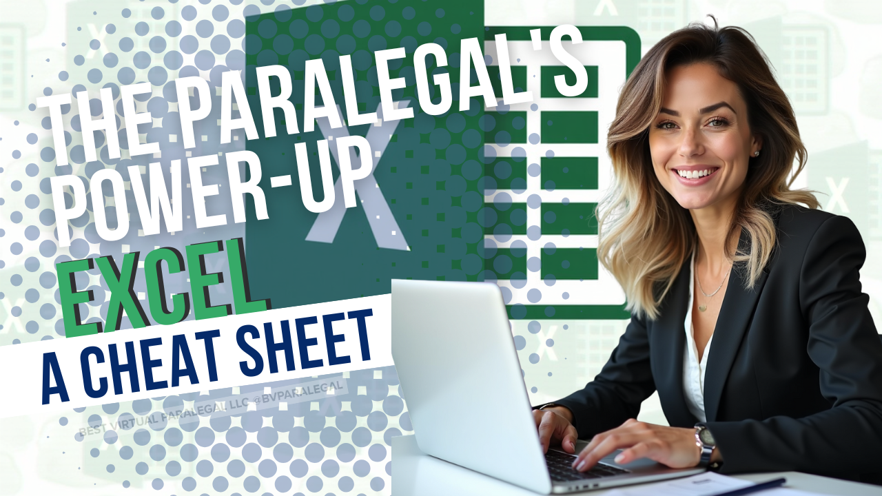 A paralegal working on excel on a laptop in Best Virtual Paralegal LLC (BVP)