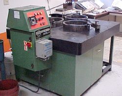 a machine is sitting on top of a table in a room .